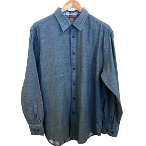 BEN SHERMAN Slim-Fit Button Down with Plaid Lining XL